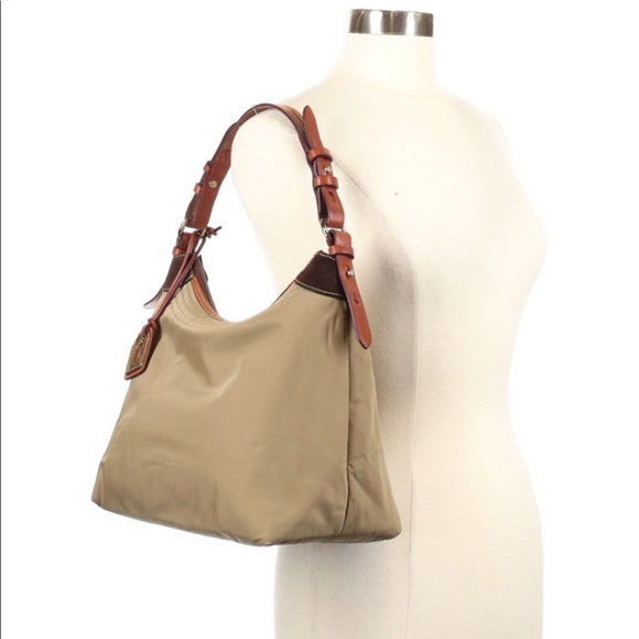 DOONEY & BOURKE Tan Canvas Shoulder Bag